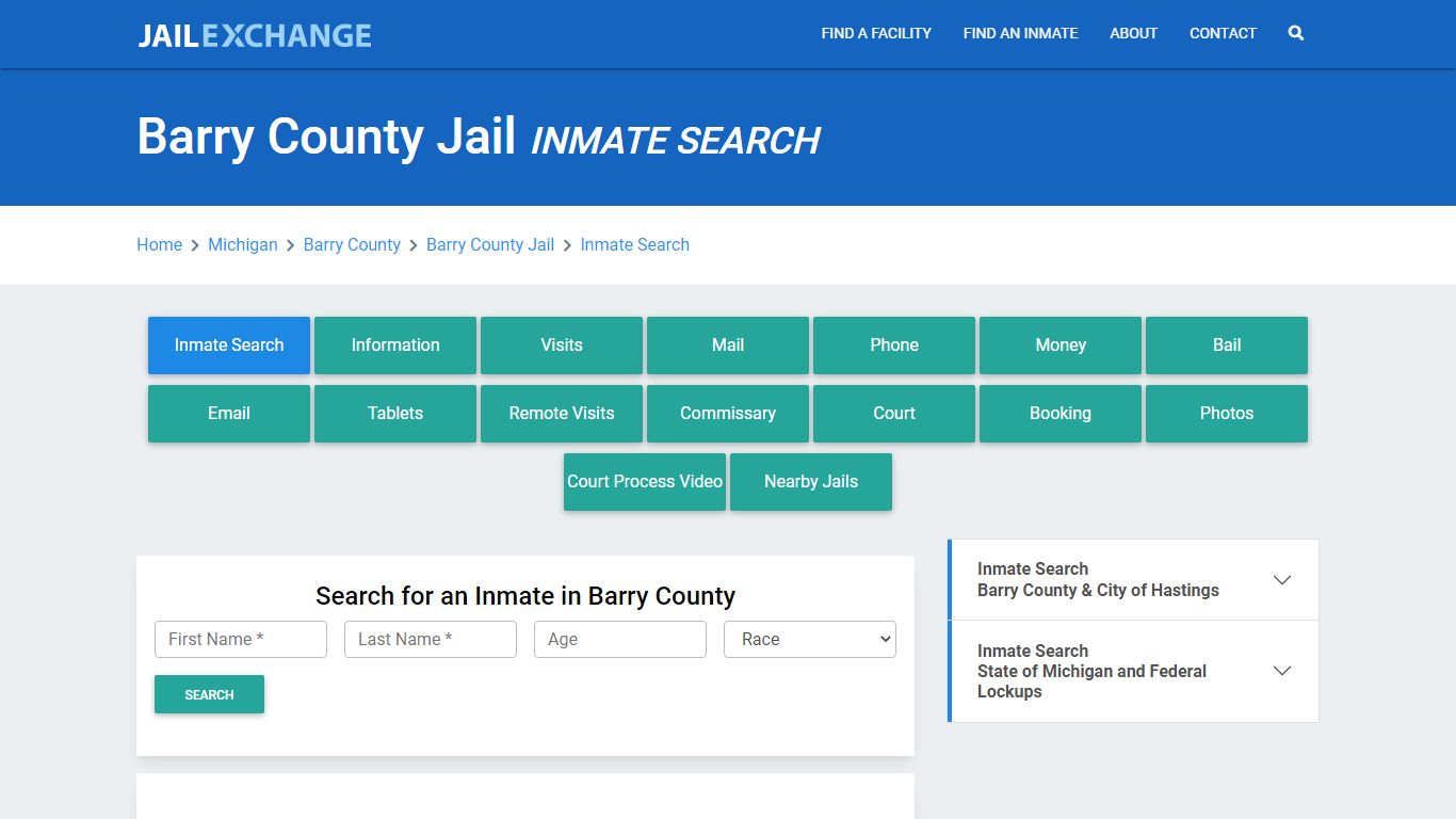 Barry County Jail, MI Inmate Search: Roster & Mugshots - Jail Exchange