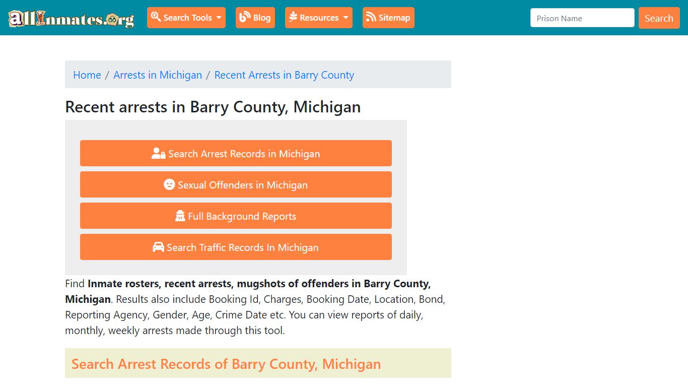 Recent arrests in Barry County, Michigan | Mugshots, Rosters, Inmates ...